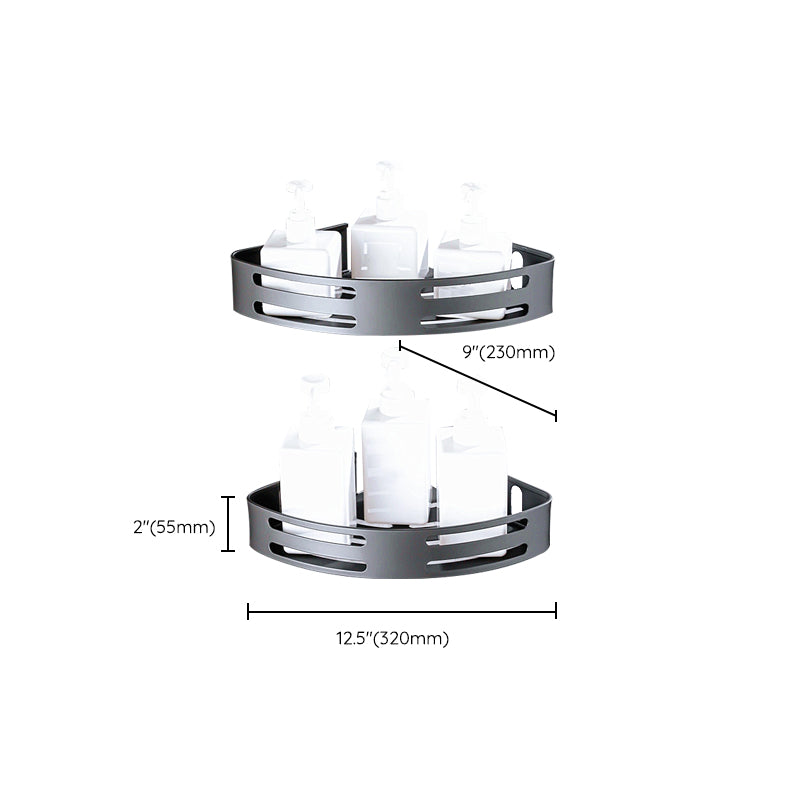 Avtoit | Matt gray bathroom accessory set bathroom shelf/towel holder & paper holder included