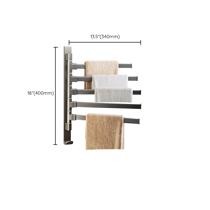 Avtoit | Contemporary Gray Bathroom Accessory Set Aluminium Towel Holder