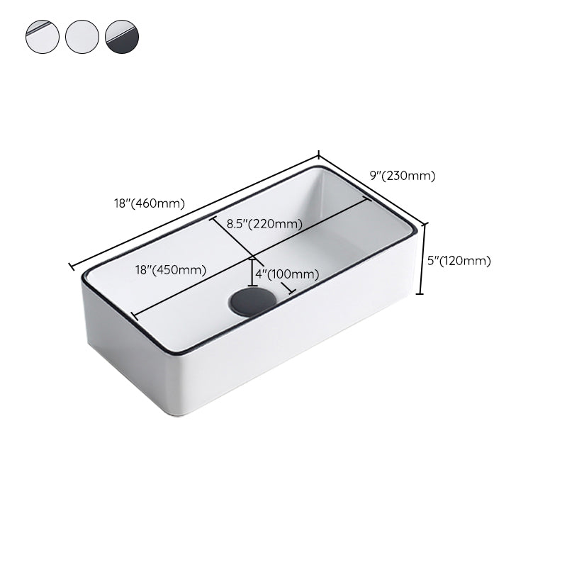 Avtoit | Modern porcelain floor washbasin Rectangular washbasin for the bathroom