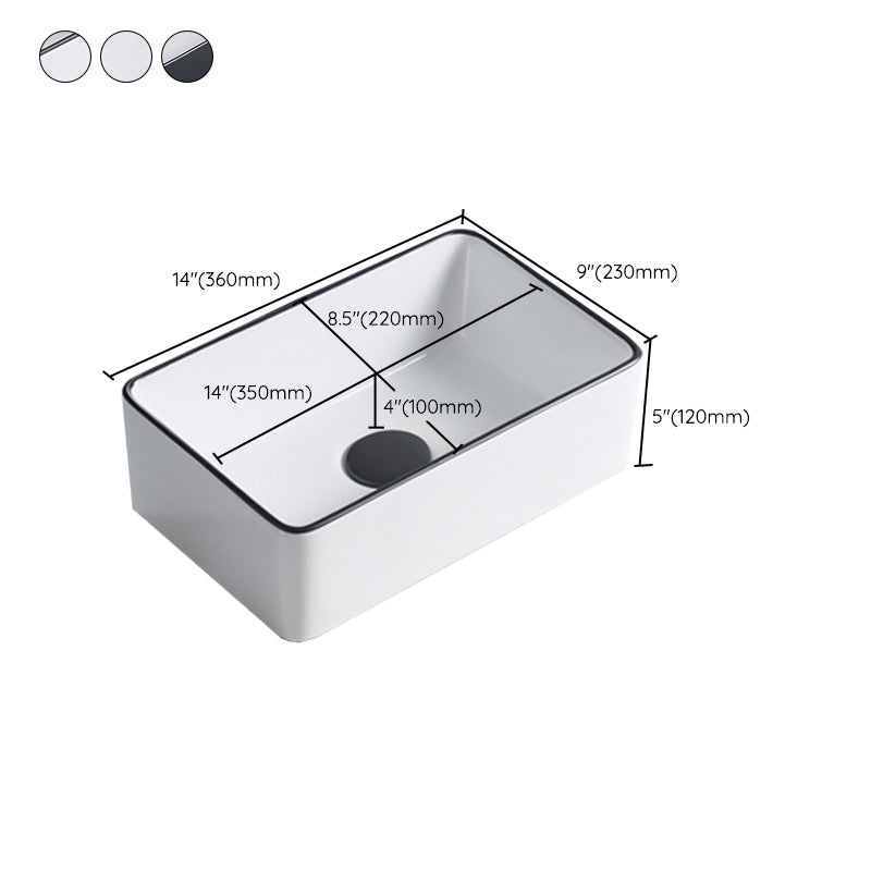 Avtoit | Modern porcelain floor washbasin Rectangular washbasin for the bathroom