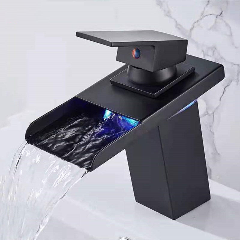 Avtoit | Single-Handle Basin Faucet 1-Hole Widely Used Bathroom Sink Faucet with LED Lighting