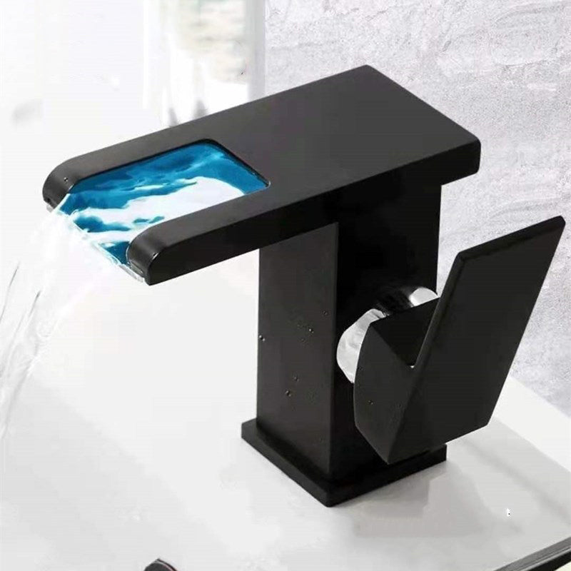 Avtoit | Single-Handle Basin Faucet 1-Hole Widely Used Bathroom Sink Faucet with LED Lighting