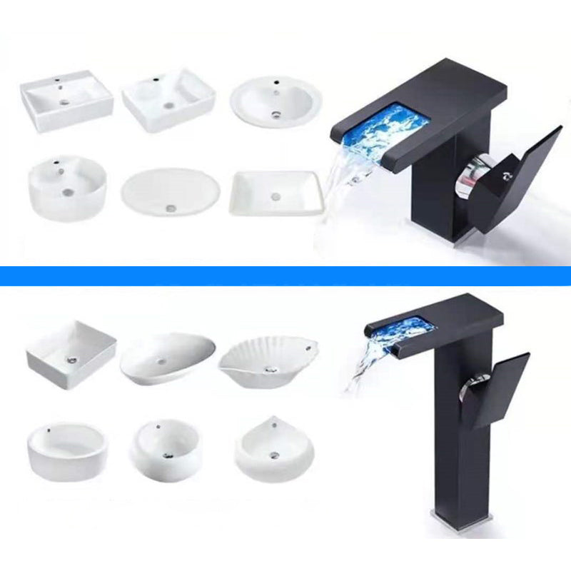 Avtoit | Single-Handle Basin Faucet 1-Hole Widely Used Bathroom Sink Faucet with LED Lighting