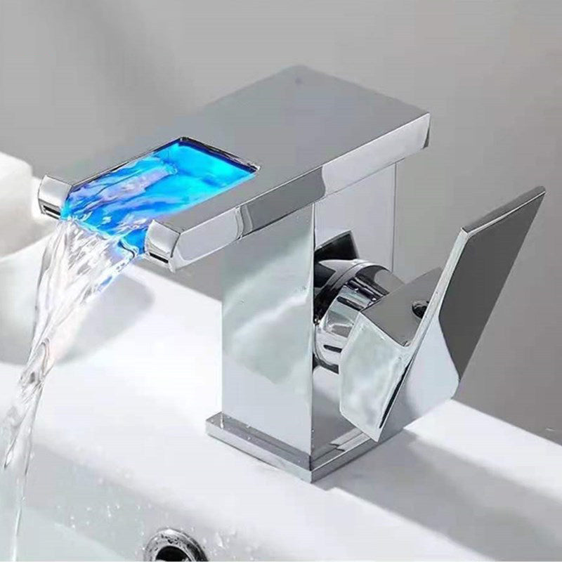 Avtoit | Single-Handle Basin Faucet 1-Hole Widely Used Bathroom Sink Faucet with LED Lighting