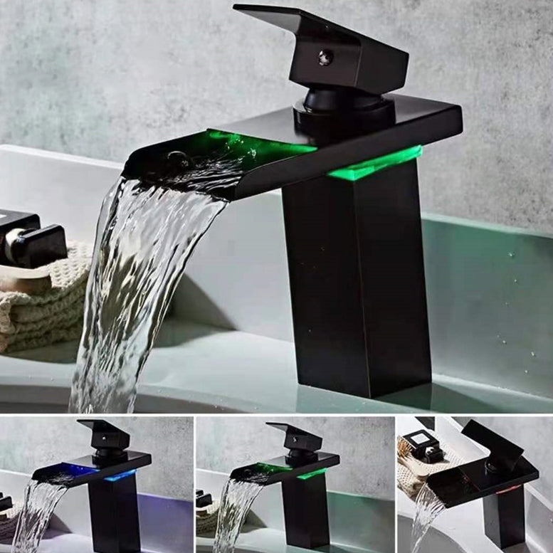Avtoit | Single-Handle Basin Faucet 1-Hole Widely Used Bathroom Sink Faucet with LED Lighting