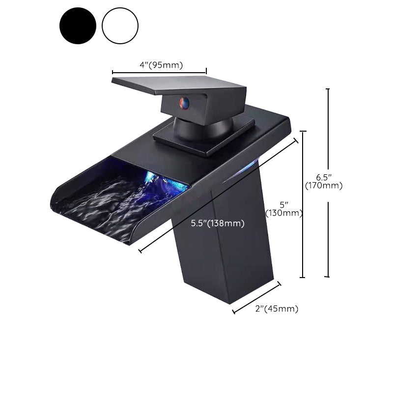 Avtoit | Single-Handle Basin Faucet 1-Hole Widely Used Bathroom Sink Faucet with LED Lighting