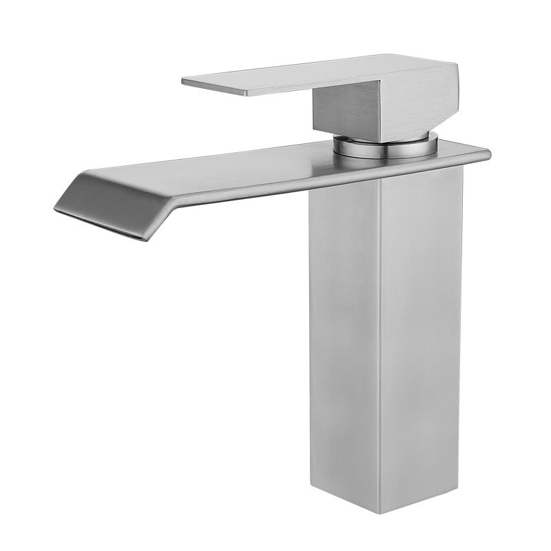 Avtoit | Industrial Faucets Faucet Stainless Steel Lever Handles Waterfall Spout Bathroom Faucet