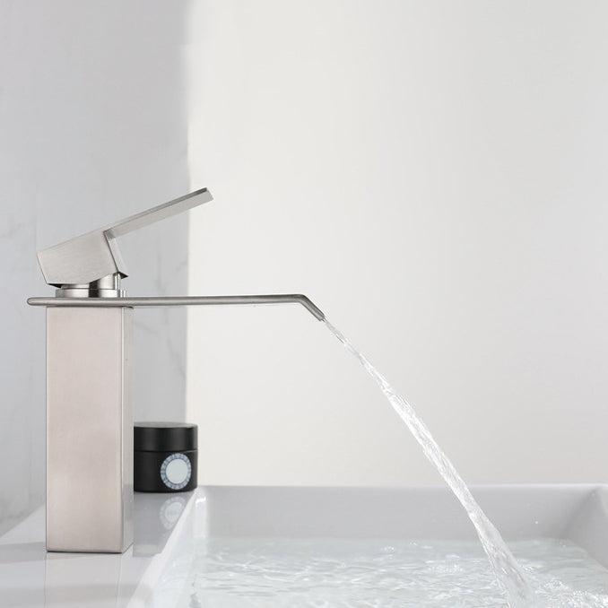 Avtoit | Industrial Faucets Faucet Stainless Steel Lever Handles Waterfall Spout Bathroom Faucet