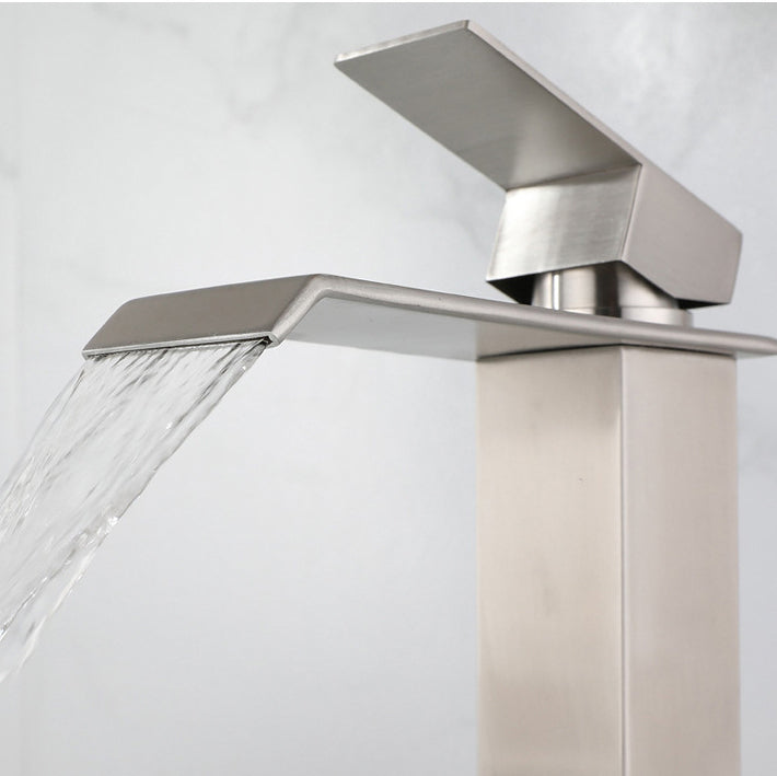 Avtoit | Industrial Faucets Faucet Stainless Steel Lever Handles Waterfall Spout Bathroom Faucet