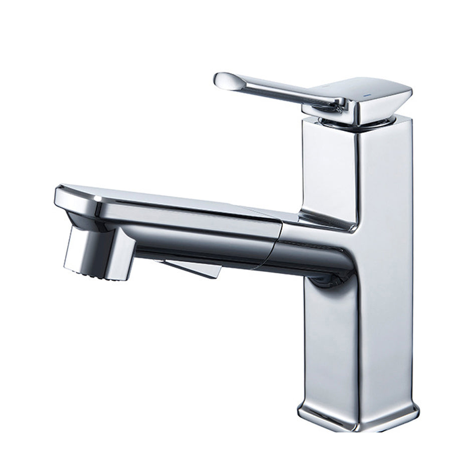 Avtoit | Modern Brass Water Faucet Center Mount Bathroom Faucet with Water Hose