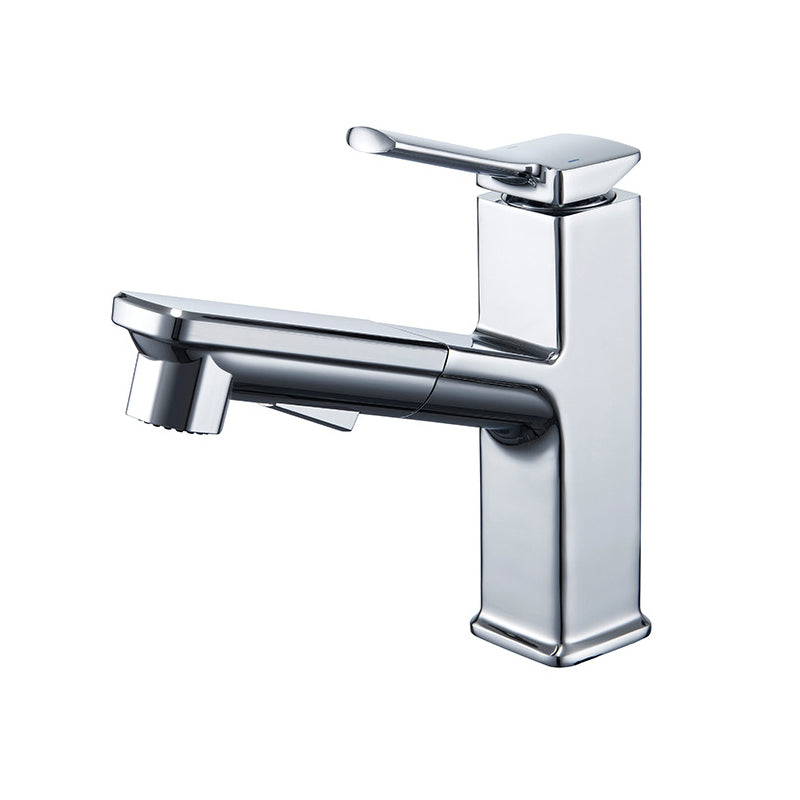 Avtoit | Modern Brass Water Faucet Center Mount Bathroom Faucet with Water Hose