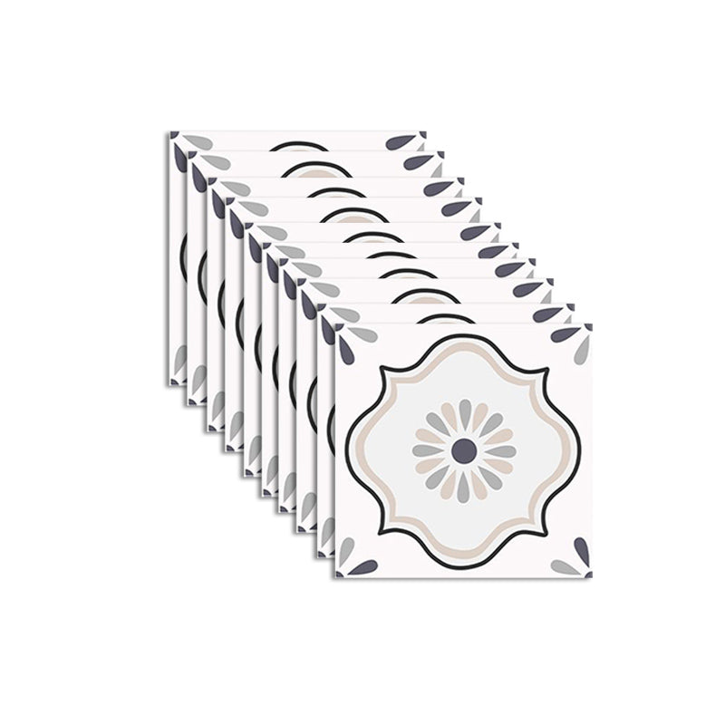 Avtoit | Square Indoor Vinyl Flooring Self-Adhesive Flower Pattern Waterproof Vinyl Flooring