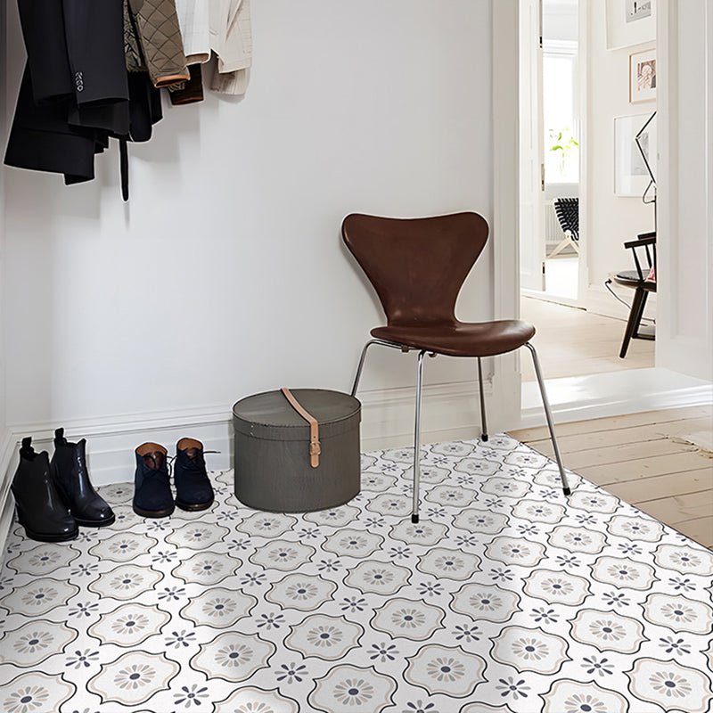 Avtoit | Square Indoor Vinyl Flooring Self-Adhesive Flower Pattern Waterproof Vinyl Flooring