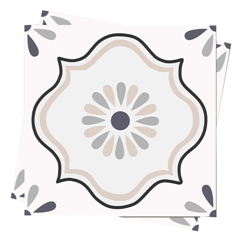 Avtoit | Square Indoor Vinyl Flooring Self-Adhesive Flower Pattern Waterproof Vinyl Flooring