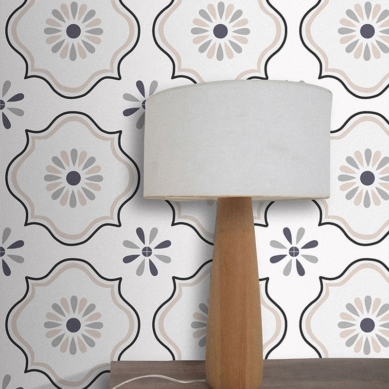 Avtoit | Square Indoor Vinyl Flooring Self-Adhesive Flower Pattern Waterproof Vinyl Flooring