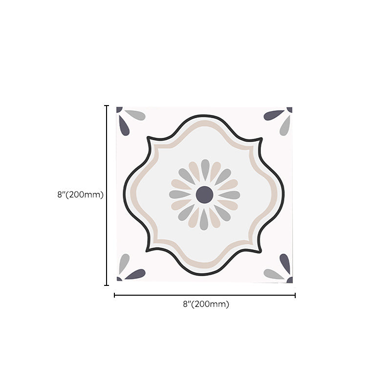 Avtoit | Square Indoor Vinyl Flooring Self-Adhesive Flower Pattern Waterproof Vinyl Flooring