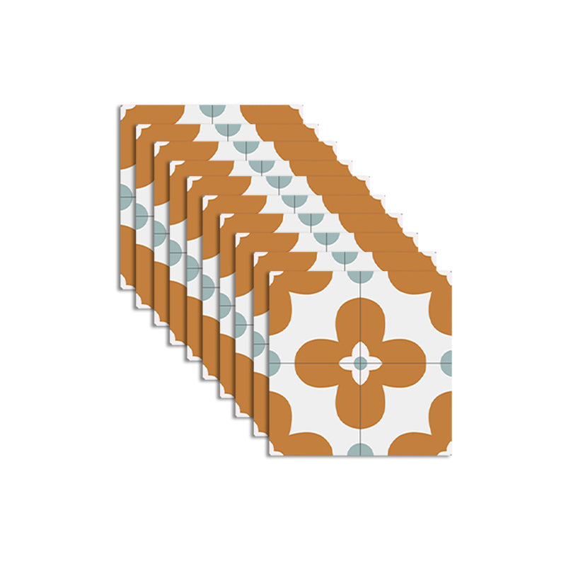 Avtoit | Square Inner Layer Vinyl Flooring Flower Pattern Peel and Stick Waterproof Vinyl Flooring