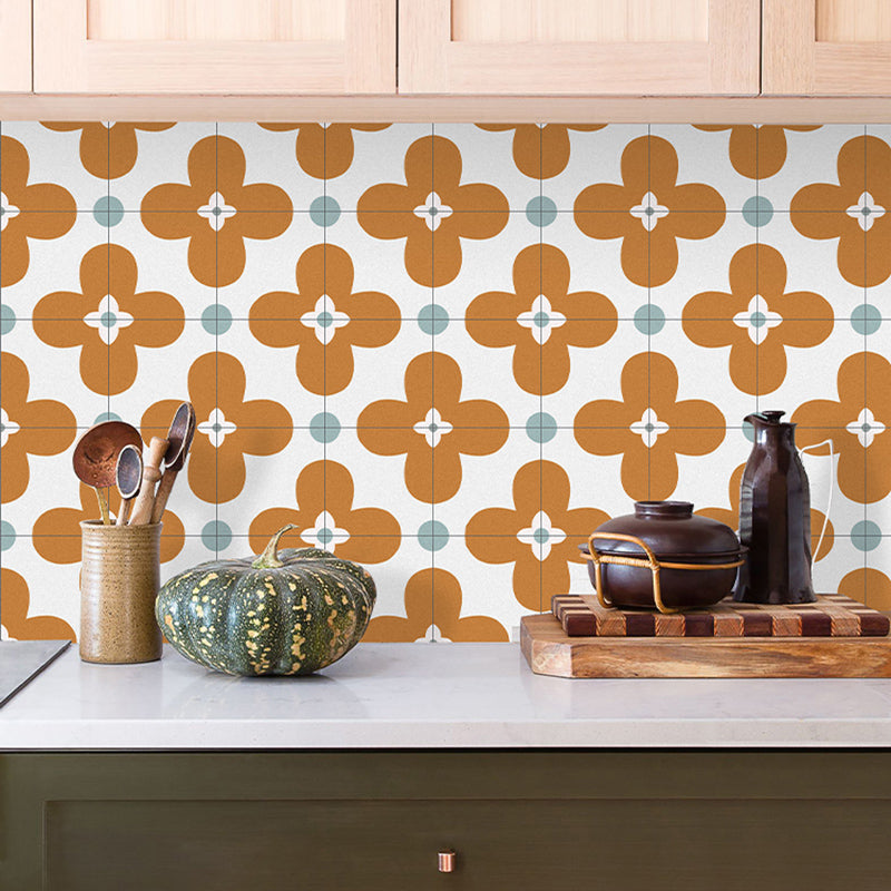 Avtoit | Square Inner Layer Vinyl Flooring Flower Pattern Peel and Stick Waterproof Vinyl Flooring