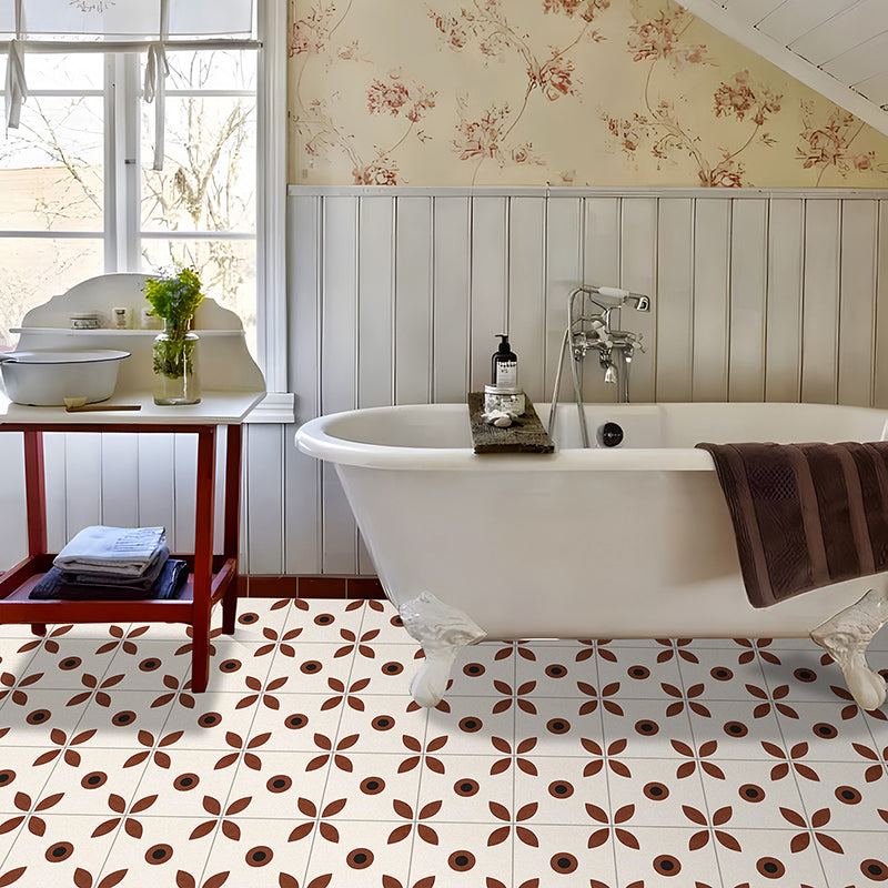 Avtoit | Indoor Vinyl floor floral pattern peel and stick waterproof square vinyl floor
