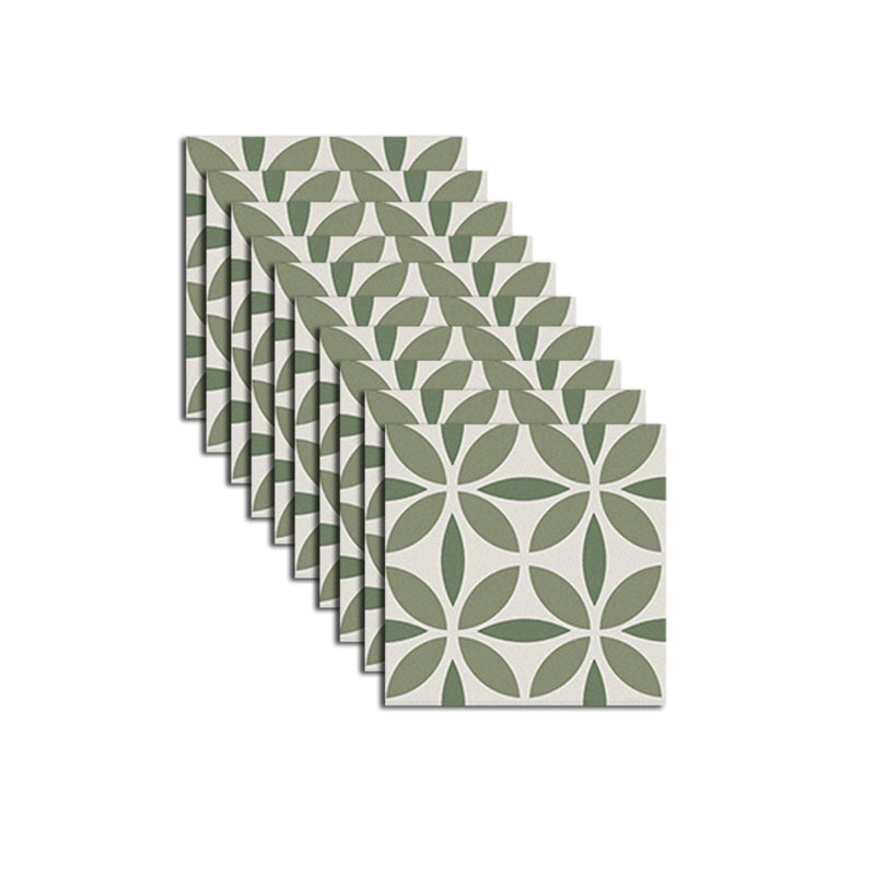 Avtoit | Indoor Vinyl Tiles Floral Pattern Peel and Stick Waterproof Square Vinyl Tile