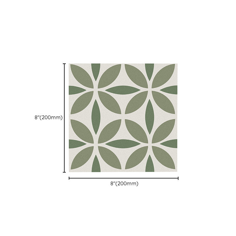 Avtoit | Indoor Vinyl Tiles Floral Pattern Peel and Stick Waterproof Square Vinyl Tile