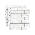 Avtoit | Peel and Stick Subway Tiles Waterproof Plastic Tile Rectangular Peel & Stick Tile for the Kitchen