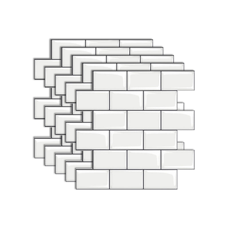 Avtoit | Peel & Stick Subway Tiles Plastic Stain Resistant Peel & Stick Subway Tiles 5-Pack