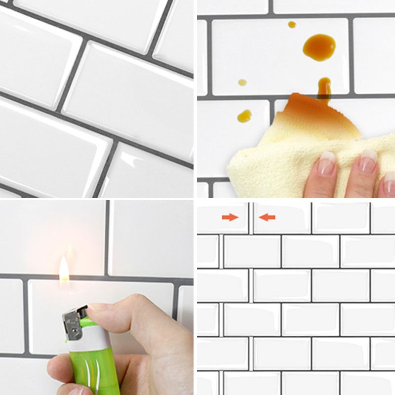 Avtoit | Peel & Stick Subway Tiles Plastic Stain Resistant Peel & Stick Subway Tiles 5-Pack