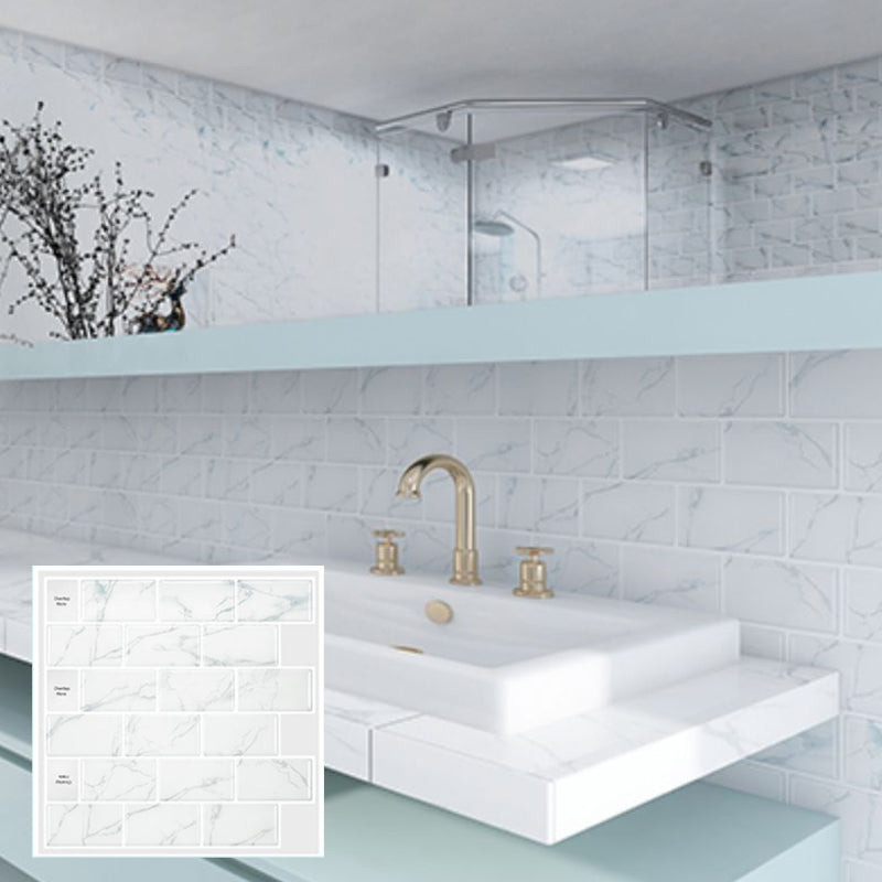 Avtoit | Peel & Stick Subway Tiles Plastic Stain Resistant Peel & Stick Subway Tiles 5-Pack