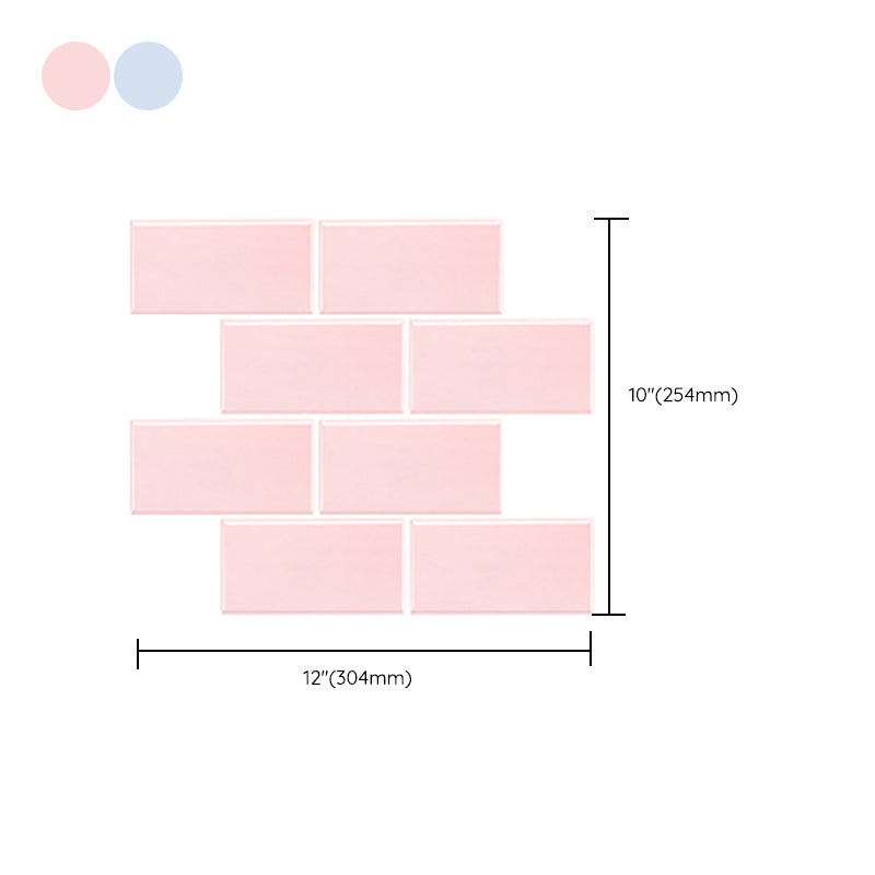 Avtoit | Peel & Stick Subway Tiles Plastic Stain Resistant Peel & Stick Subway Tiles 5-Pack