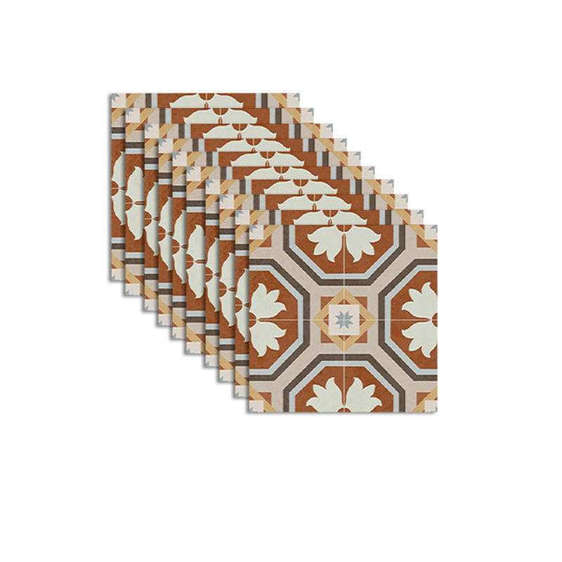 Avtoit | Square Indoor Vinyl Floor Peel and Stick Flower Pattern Waterproof Vinyl Floor