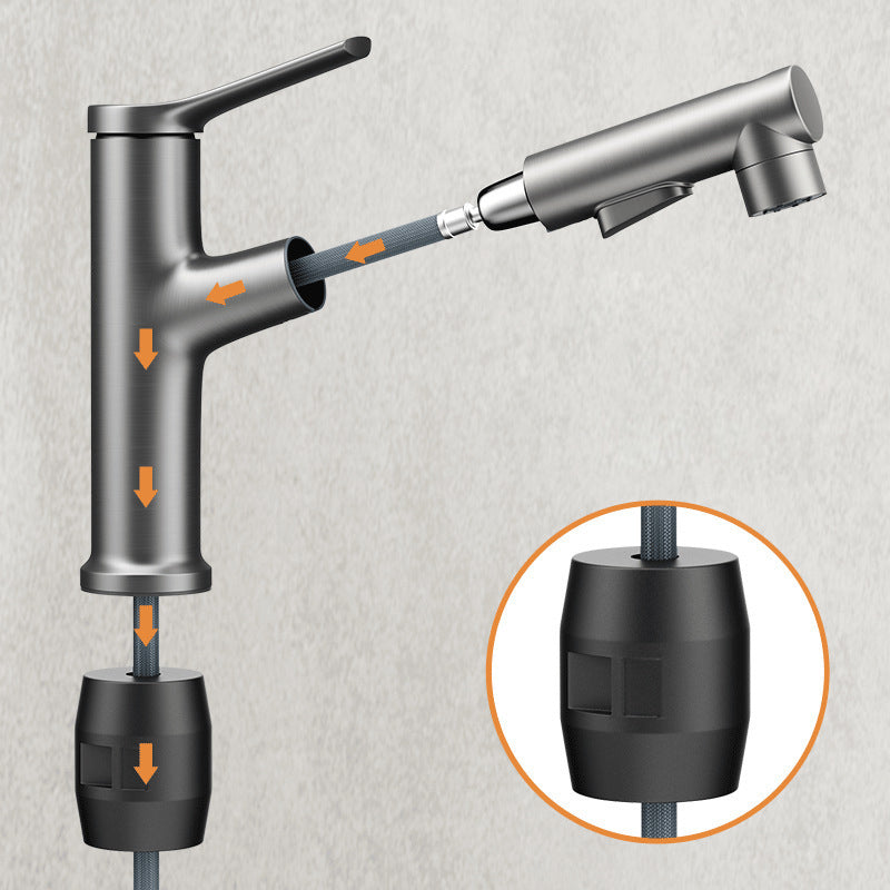 Avtoit | Modern Center Set Faucet Copper Center Set Vanity Faucet for Bathroom