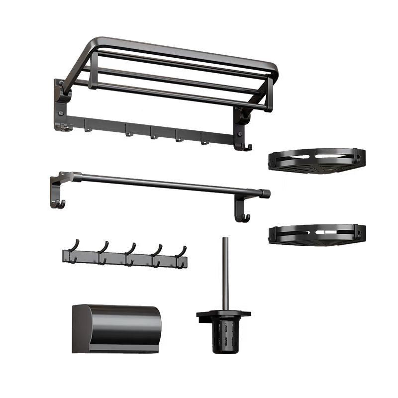 Avtoit | Traditional Aluminum Bathroom Accessories Set Black Bathroom Accessories Kit