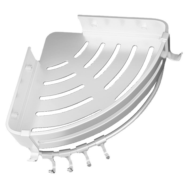 Avtoit | Modern white finish bathroom shelf rectangular & triangular bathroom hardware set