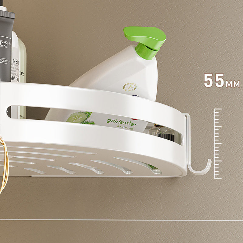 Avtoit | Modern white finish bathroom shelf rectangular & triangular bathroom hardware set