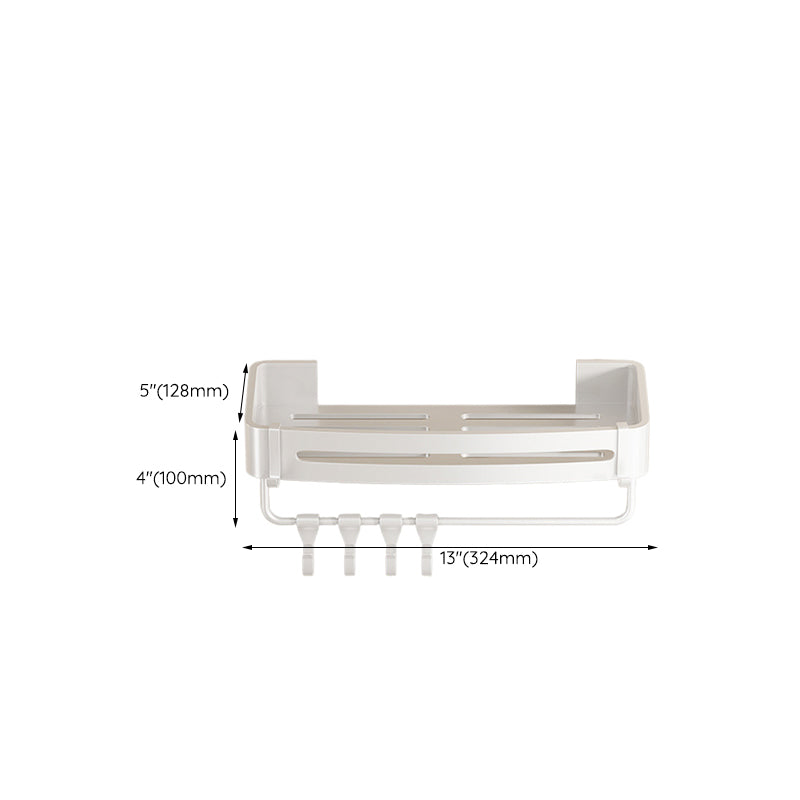 Avtoit | Modern white finish bathroom shelf rectangular & triangular bathroom hardware set