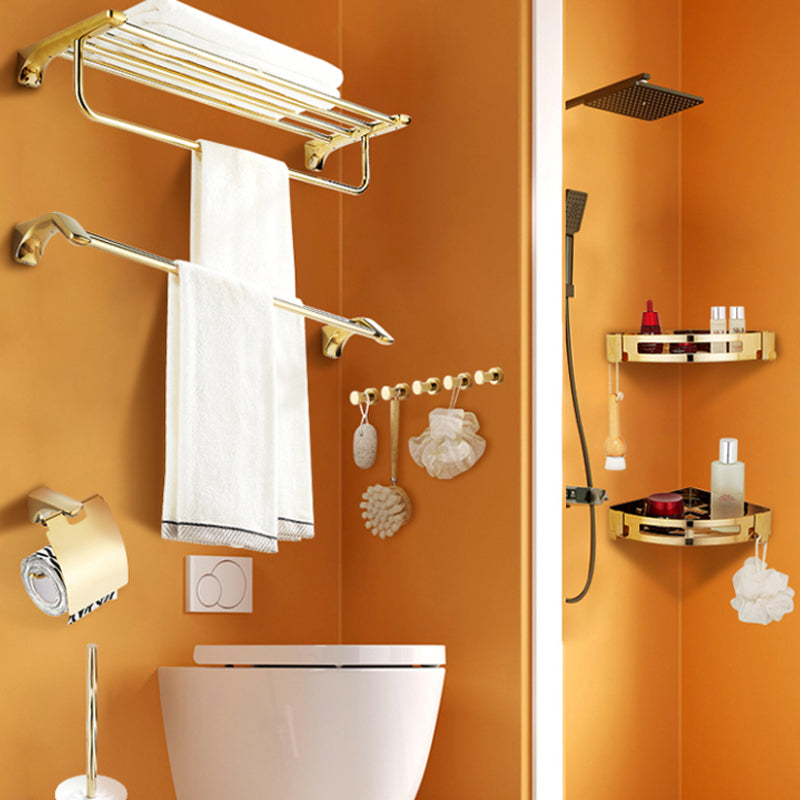 Avtoit | Traditional Bathroom Fixtures Gold Bathroom Shelf Bathroom Accessory Set