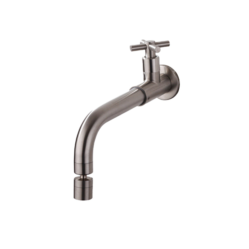 Avtoit | Contemporary Wall-Mounted Bathroom Faucet Cross Handles Stainless Steel Faucet