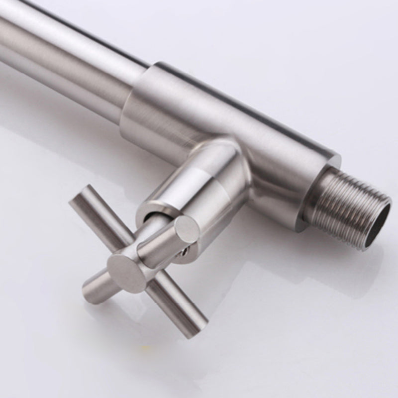 Avtoit | Contemporary Wall-Mounted Bathroom Faucet Cross Handles Stainless Steel Faucet