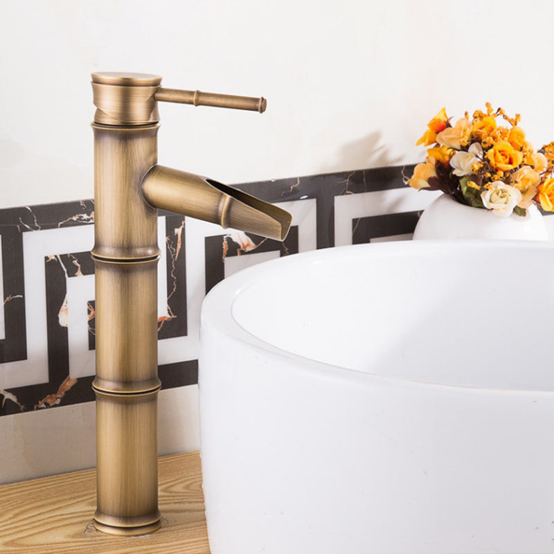 Avtoit | Country house vessel water tap brass lever handles waterfall outlet sink faucet
