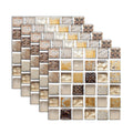 Avtoit | Plastic Self-Adhesive Tiles Mosaic Tiles Grid Square Waterproof Self-Adhesive Tile Pack of 12