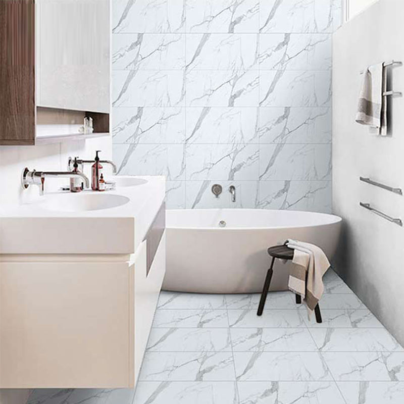 Avtoit | Peel and Stick Vinyl Flooring High Gloss PVC Floor Covering with Square Edge