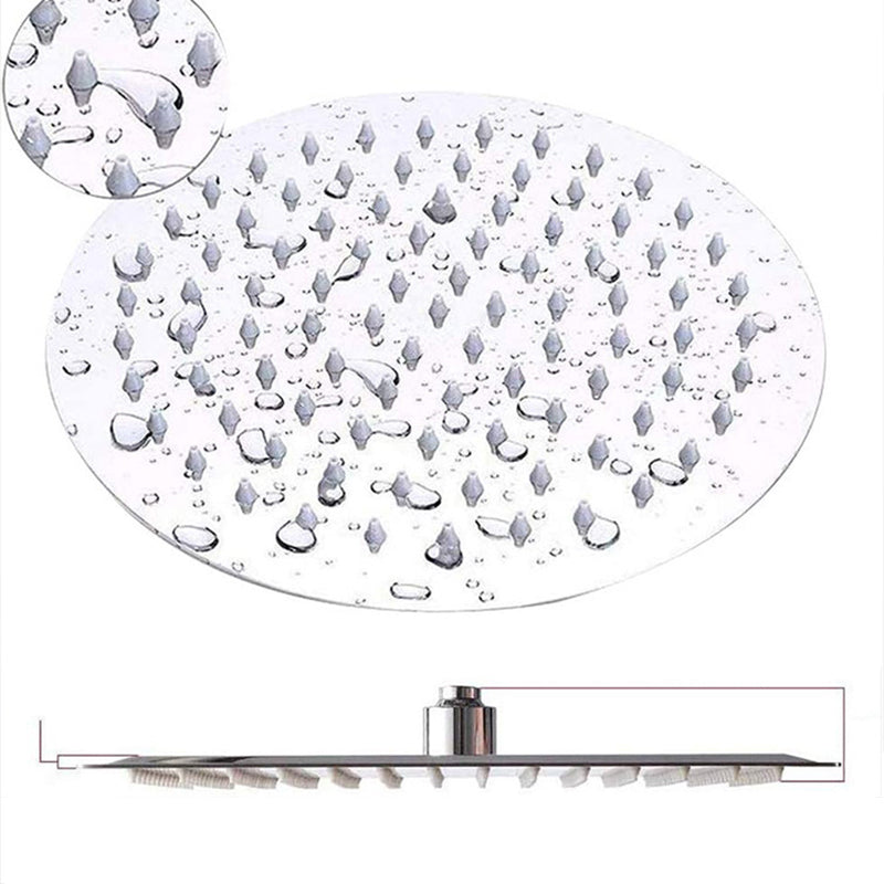 Avtoit | Round Dual Shower Head Stainless Steel 5 Spray Patterns Wall Mounted Shower Head