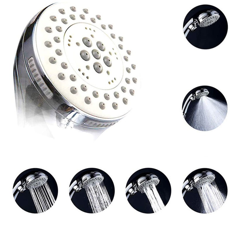 Avtoit | Round Dual Shower Head Stainless Steel 5 Spray Patterns Wall Mounted Shower Head