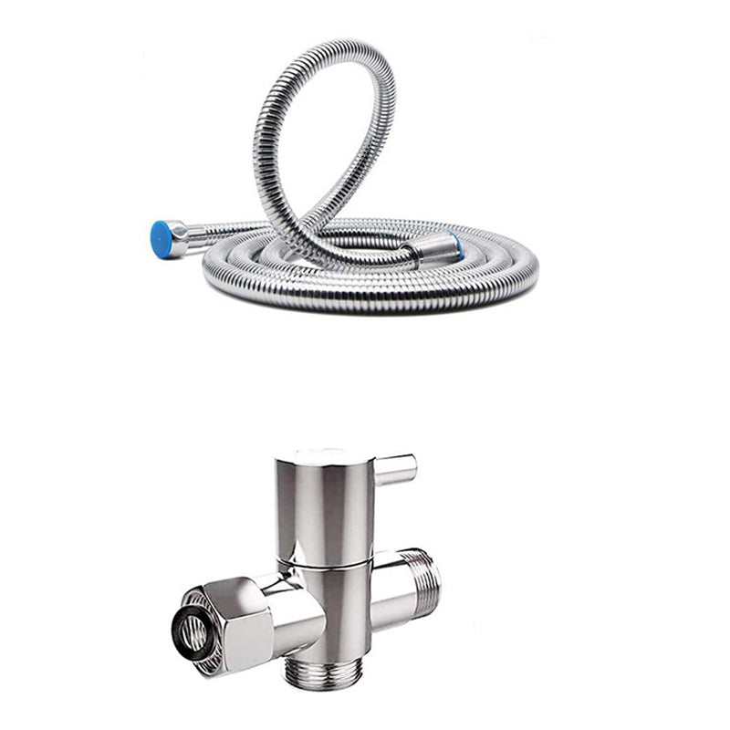 Avtoit | Round Dual Shower Head Stainless Steel 5 Spray Patterns Wall Mounted Shower Head