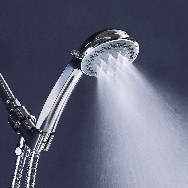 Avtoit | Round Handheld Showerhead in Silver Leak-Resistant Wall-Mounted Showerhead