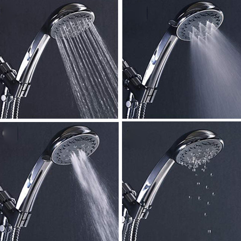 Avtoit | Round Handheld Showerhead in Silver Leak-Resistant Wall-Mounted Showerhead