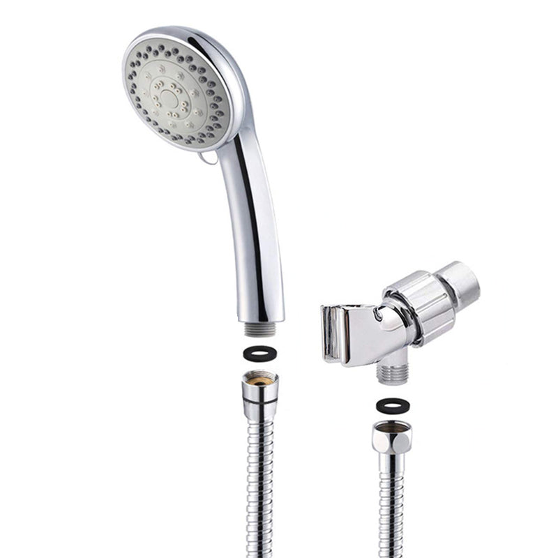 Avtoit | Round Handheld Showerhead in Silver Leak-Resistant Wall-Mounted Showerhead