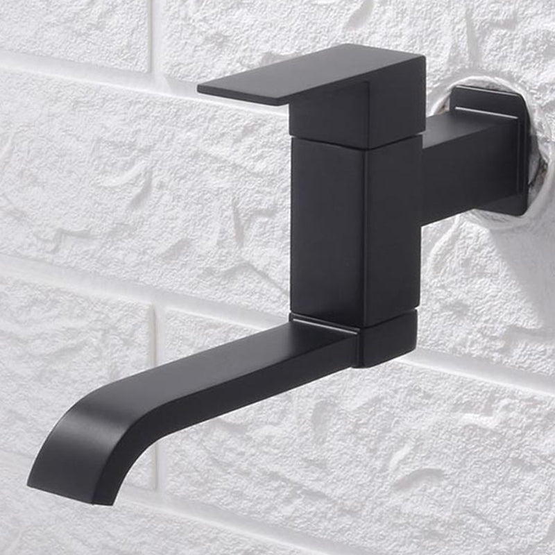 Avtoit | Contemporary Wall Mounted Bathroom Faucet Lever Handles Low Arc Swivel Brass Faucet