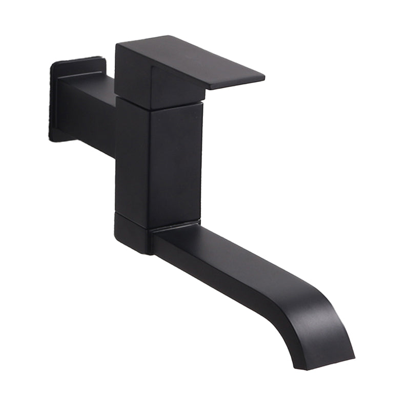 Avtoit | Contemporary Wall Mounted Bathroom Faucet Lever Handles Low Arc Swivel Brass Faucet